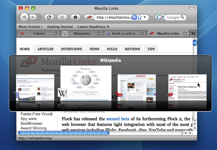 Control + Tab en Firefox 3.1 Control + Tab en Firefox 3.1